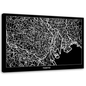 Feeby Obraz na płótnie Tokio plan miasta 60×40 404037 Feeby Obraz na płótnie Tokio plan miasta 60×40 404037