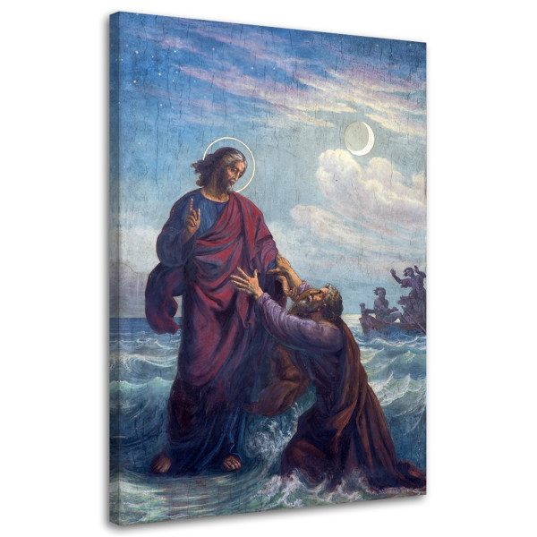 Feeby Obraz na płótnie Tonący św. Piotr i Jezus 40x60 403675