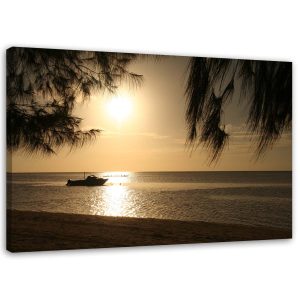 Feeby Obraz na płótnie Tropikalna plaża morze pejzaż 120×80 404255 Feeby Obraz na płótnie Tropikalna plaża morze pejzaż 120×80 404255