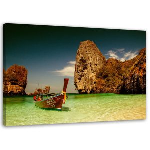 Feeby Obraz na płótnie Tropikalna plaża pejzaż 90×60 404148 Feeby Obraz na płótnie Tropikalna plaża pejzaż 90×60 404148