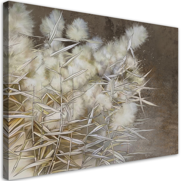 Feeby Obraz na płótnie, Trzcina trawa boho 120x80 325589