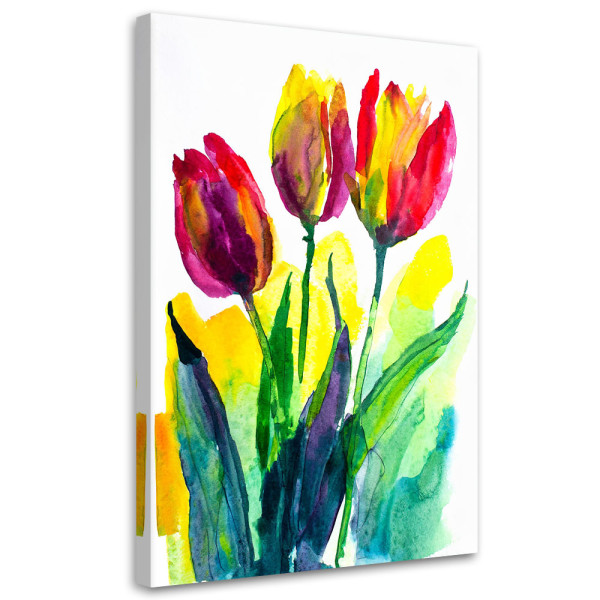 Feeby Obraz na płótnie, Tulipany Natura Kwiaty 60x90 777848