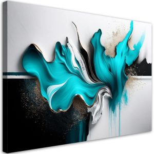 Feeby Obraz na płótnie, Turkusowa Abstrakcja Efekt 3D 120×80 561645 Feeby Obraz na płótnie, Turkusowa Abstrakcja Efekt 3D 120×80 561645