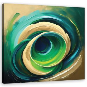 Feeby Obraz na płótnie, Turkusowa abstrakcja malowana 50×50 486526 Feeby Obraz na płótnie, Turkusowa abstrakcja malowana 50×50 486526