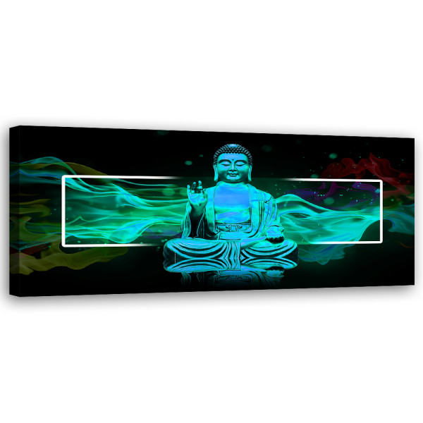 Feeby Obraz na płótnie, Turkusowy budda abstrakcja 150x50 427922