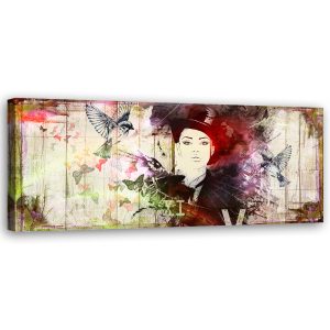 Feeby Obraz na płótnie, Twarz kobiety abstrakcja 120×40 417863 Feeby Obraz na płótnie, Twarz kobiety abstrakcja 120×40 417863