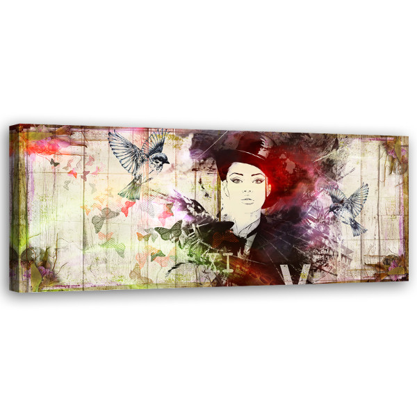 Feeby Obraz na płótnie, Twarz kobiety abstrakcja 150x50 427263