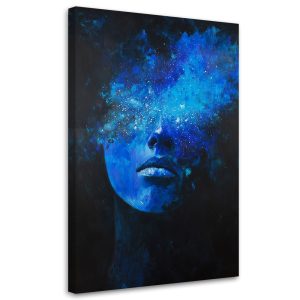 Feeby Obraz na płótnie, Twarz Kobiety Niebieska Abstrakcja 60×90 634246 Feeby Obraz na płótnie, Twarz Kobiety Niebieska Abstrakcja 60×90 634246