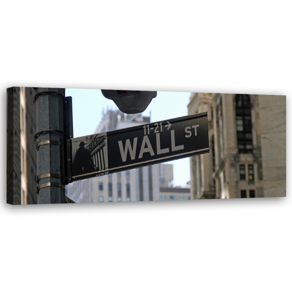 Feeby Obraz na płótnie, Ulica Wall Street 120x40 427780