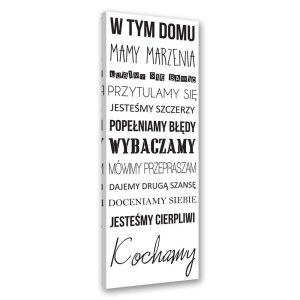 Feeby Obraz na płótnie W naszym domu 60×90 403885 Feeby Obraz na płótnie W naszym domu 60×90 403885
