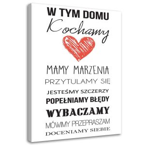 Feeby Obraz na płótnie W tym domu 40×60 404241 Feeby Obraz na płótnie W tym domu 40×60 404241