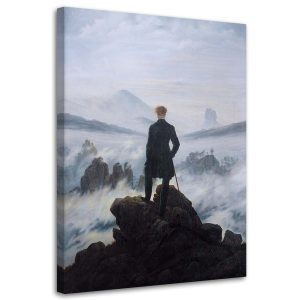 Feeby Obraz na płótnie Wędrowiec nad morzem Friedrich 40×60 404168 Feeby Obraz na płótnie Wędrowiec nad morzem Friedrich 40×60 404168