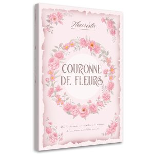Feeby Obraz na płótnie, Wianek z róż Shabby Chic 70×100 425090 Feeby Obraz na płótnie, Wianek z róż Shabby Chic 70×100 425090