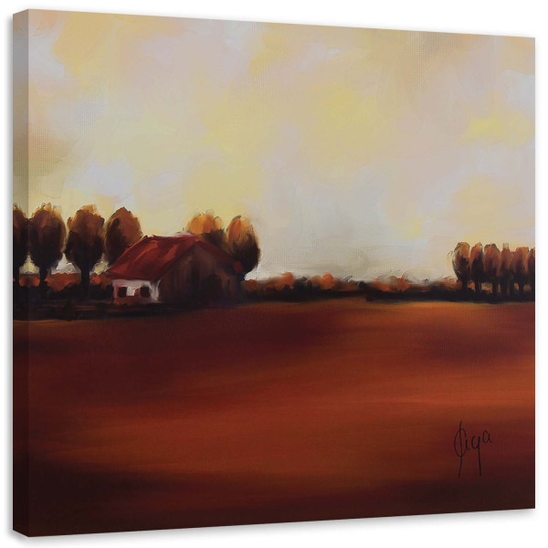 Feeby Obraz na płótnie Widok pola na wsi 60x60 473380