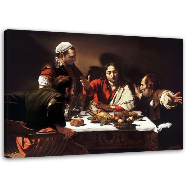 Feeby Obraz na płótnie Wieczerza w Emaus – Caravaggio 100x70 403952