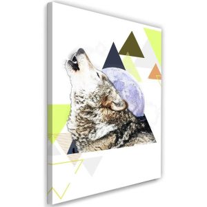 Feeby Obraz na płótnie wilk na tle księżyca 60×90 406500 Feeby Obraz na płótnie wilk na tle księżyca 60×90 406500