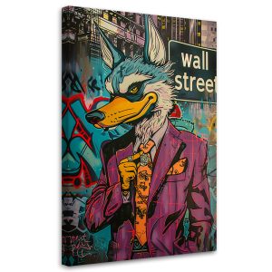 Feeby Obraz na płótnie, Wilk z wall street AI 80×120 317907 Feeby Obraz na płótnie, Wilk z wall street AI 80×120 317907
