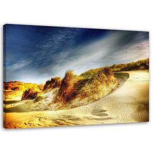Feeby Obraz na płótnie Wydmy plaża niebo chmury 120×80 404212 Feeby Obraz na płótnie Wydmy plaża niebo chmury 120×80 404212