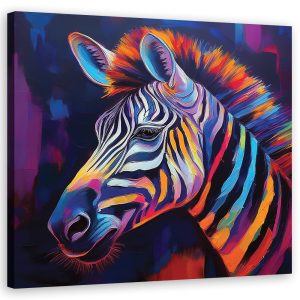 Feeby Obraz na płótnie, Zebra Zwierzę Pop Art 40×40 397338 Feeby Obraz na płótnie, Zebra Zwierzę Pop Art 40×40 397338