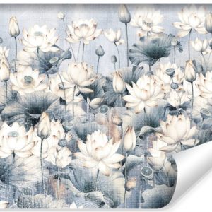Fototapeta Kwiaty Lotosu W Stylu Vintage 180x120cm 321417 Fototapeta Kwiaty Lotosu W Stylu Vintage 180x120cm 321417