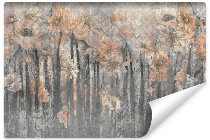 Fototapeta Kwiaty Na Betonie W Stylu Vintage 416x254cm 175229