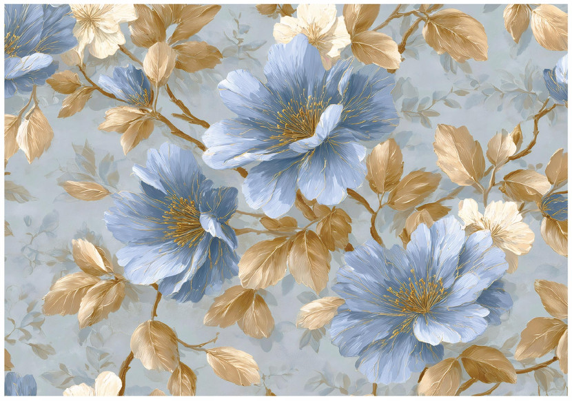 Fototapeta Kwiaty Niebieski Na Flizelinie Do Sypialni Salonu 300x210 1069026