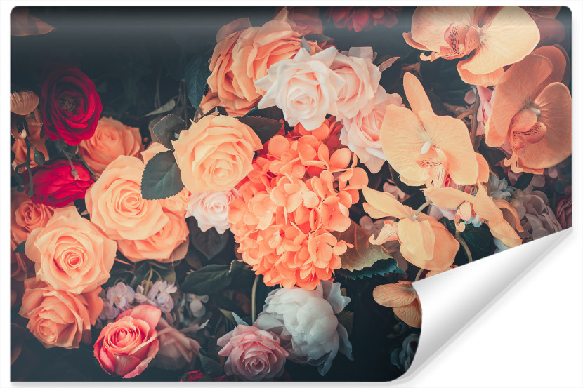 Fototapeta KWIATY Orchidea Róże Natura 3D 368x280cm 258497