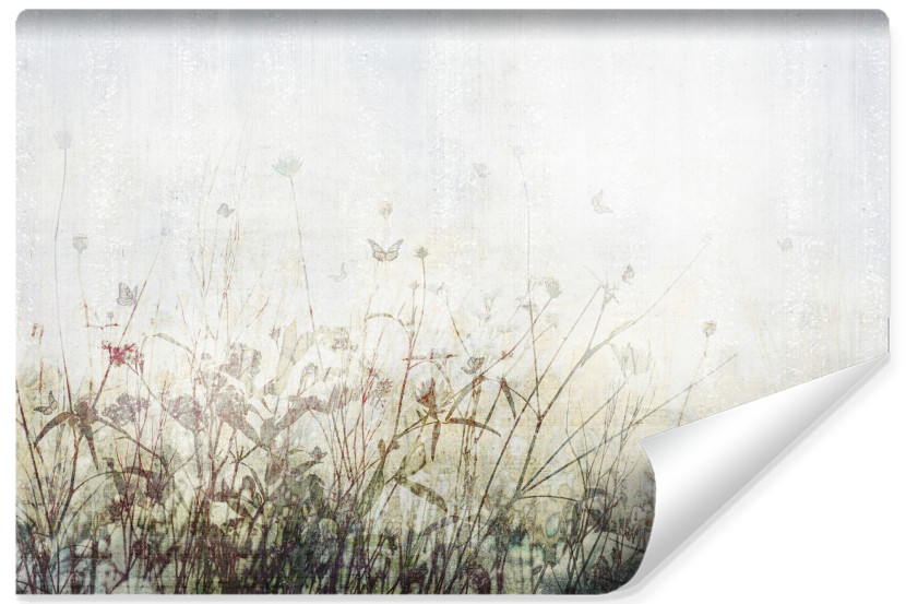 Fototapeta Kwiaty Polne Na Betonie 312x219cm 315256