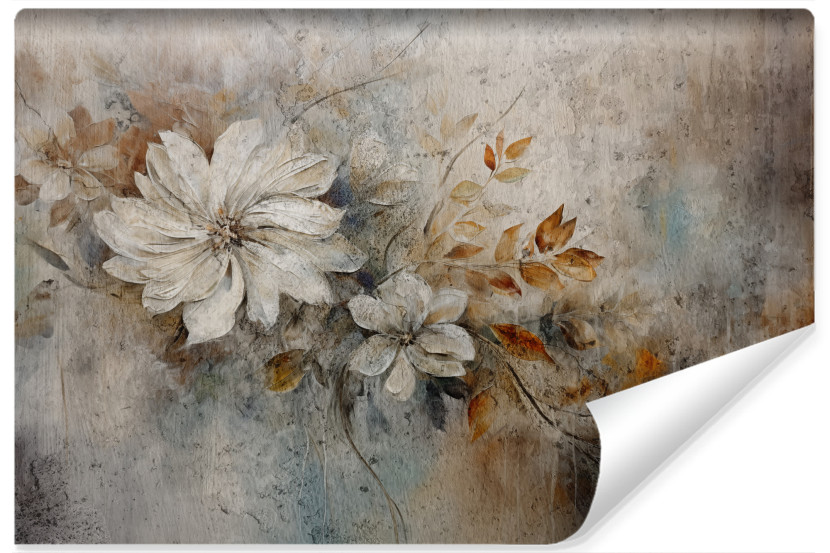 Fototapeta Kwiaty Retro Na Betonie 368x280cm 212613