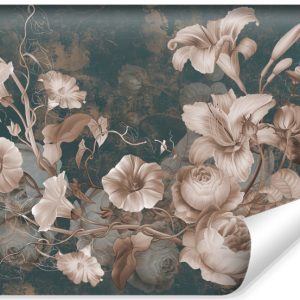 Fototapeta Kwiaty W Stylu Retro Mural Abstrakcja 460x300cm 171889