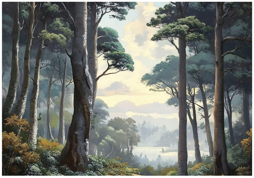 Fototapeta las 3d drzewa natura krajobraz na ścianę sypialnia salon 350x250 712222