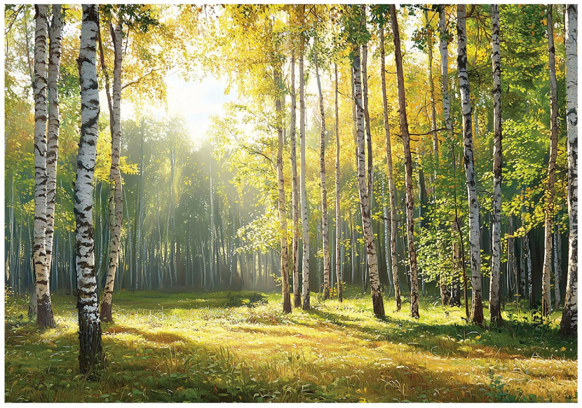 Fototapeta las 3d drzewa natura zielony na ścianę sypialnia salon 350x250 712214