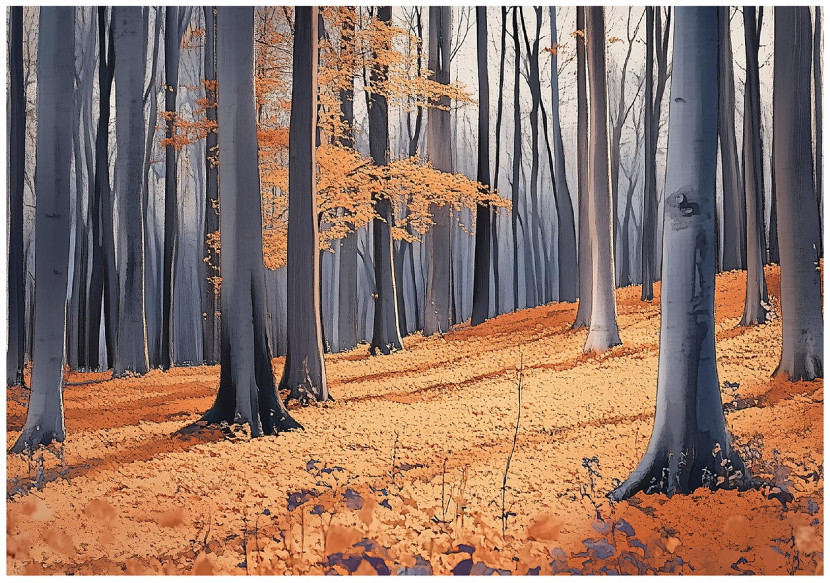 Fototapeta Las Drzewo Natura Sypialnia Salon Tapeta Flizelina 350X250 653611