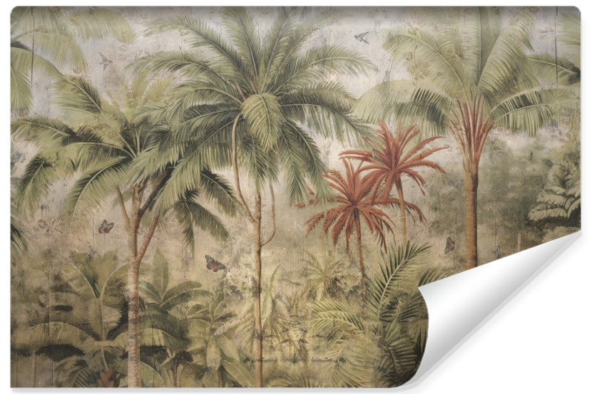 Fototapeta Las Tropikalny W Stylu Vintage 312x219cm 160889