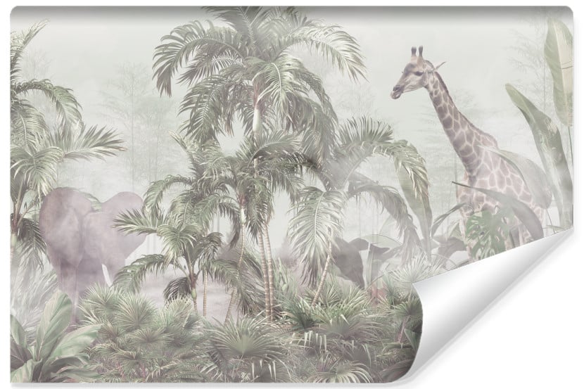 Fototapeta Las TROPIKALNY We Mgle Mural 254x184cm 168225