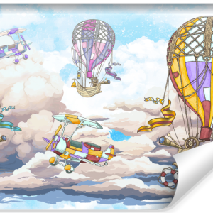Fototapeta Latające BALONY Statki Samoloty 520x318cm 268455