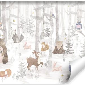 Fototapeta Leśne zwierzęta w stylu skandynawskim 90x60cm 245877 Fototapeta Leśne zwierzęta w stylu skandynawskim 90x60cm 245877