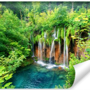 Fototapeta Leśny Wodospad Krajobraz 3D 90x60cm 257443 Fototapeta Leśny Wodospad Krajobraz 3D 90x60cm 257443