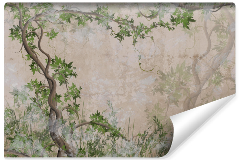 Fototapeta Liście Abstrakcja Na Betonie 368x254cm 171701