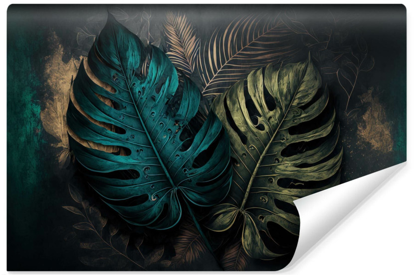 Fototapeta Liście MONSTERA Abstrakcja 3D 368x280cm 225270
