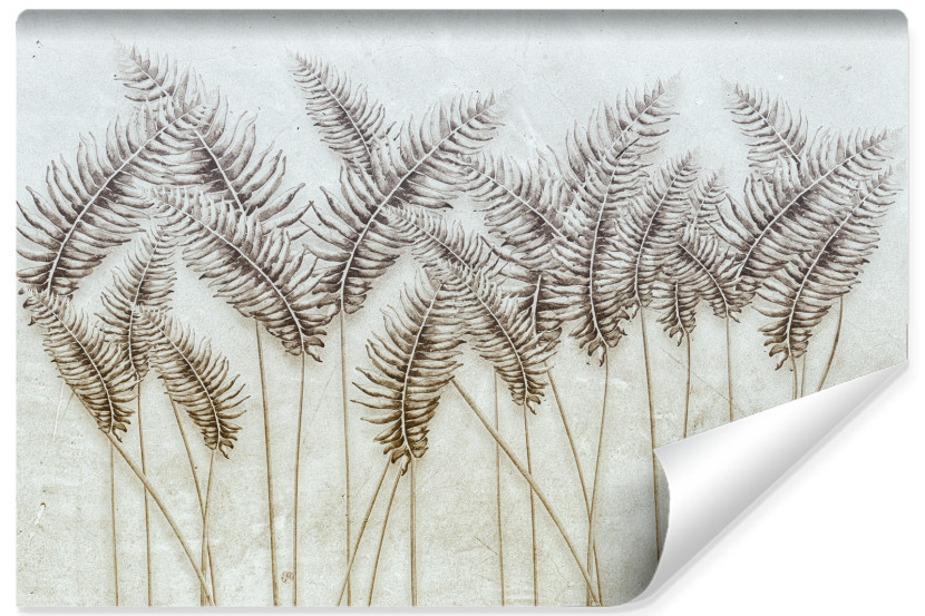Fototapeta LIŚCIE Palmowe Beton Abstrakcja Retro 104x70.5cm 306868
