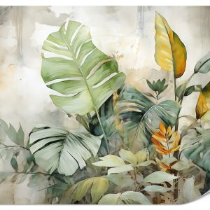 Fototapeta Liście tropikalne na abstrakcyjnym tle 100x70cm 984206 Fototapeta Liście tropikalne na abstrakcyjnym tle 100x70cm 984206