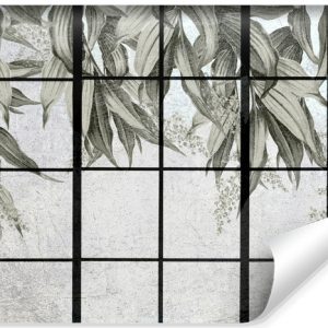 Fototapeta Liście Tropikalne Na Tle Betonu 450x300cm 319324 Fototapeta Liście Tropikalne Na Tle Betonu 450x300cm 319324