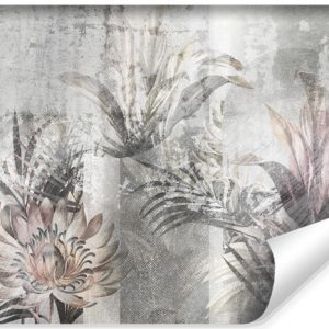 Fototapeta Liście W Stylu Retro Na Betonie 416x290cm 323736 Fototapeta Liście W Stylu Retro Na Betonie 416x290cm 323736
