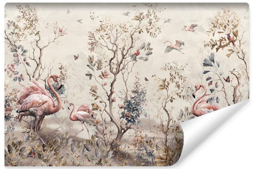 Fototapeta Ścienna Abstrakcyjne Flamingi Retro 405x270cm 173285