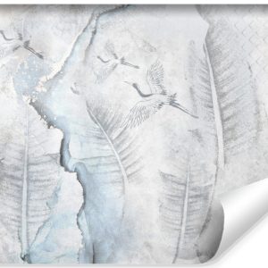 Fototapeta Ścienna Abstrakcyjne liście w betonie 368x254cm 170836