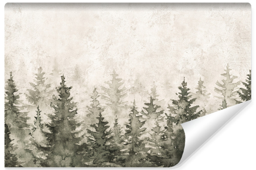 Fototapeta Ścienna Akwarelowy Las Na Betonie 416x254cm 311468