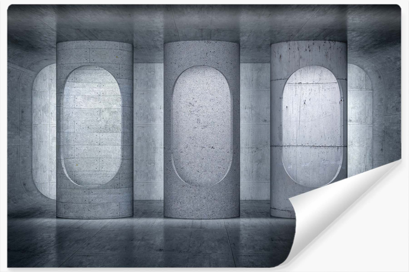 Fototapeta Ścienna BETONOWA Konstrukcja 3D 90x60cm 269430