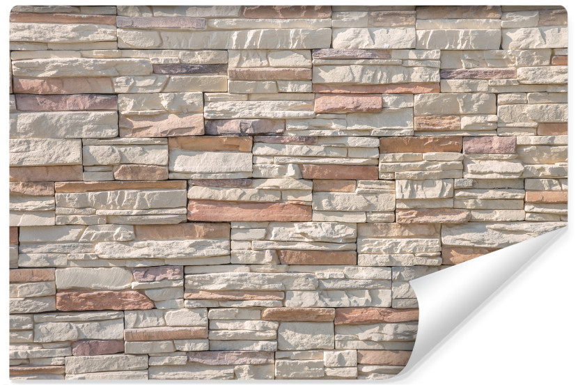 Fototapeta Ścienna Beżowy Kamień Łupek Efekt 3D 360x240cm 225219