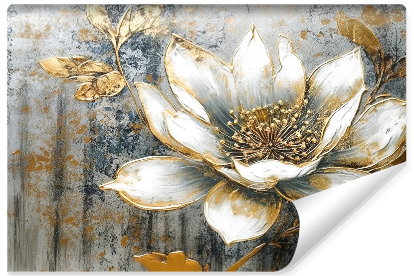 Fototapeta Ścienna Biały Abstrakcyjny Kwiat 180x120cm 167304